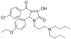 4-(4-CHLOROBENZOYL)-1-(3-(DIBUTYLAMINO)PROPYL)-5-(4-ETHOXYPHENYL)-3-HYDROXY-1H-PYRROL-2(5H)-ONE Struktur