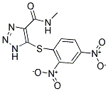 5-[(2,4-DINITROPHENYL)THIO]-N-METHYL-1H-1,2,3-TRIAZOLE-4-CARBOXAMIDE Struktur