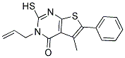 3-ALLYL-2-MERCAPTO-5-METHYL-6-PHENYLTHIENO[2,3-D]PYRIMIDIN-4(3H)-ONE Struktur