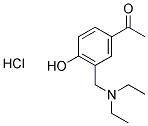 1-[3-[(DIETHYLAMINO)METHYL]-4-HYDROXYPHENYL]ETHANONE HYDROCHLORIDE Struktur