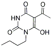 5-ACETYL-1-BUTYL-6-HYDROXY-1H-PYRIMIDINE-2,4-DIONE Struktur