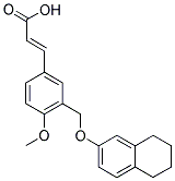 (2E)-3-(4-METHOXY-3-[(5,6,7,8-TETRAHYDRO-2-NAPHTHALENYLOXY)METHYL]PHENYL)-2-PROPENOIC ACID Struktur