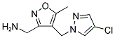 ((4-[(4-CHLORO-1H-PYRAZOL-1-YL)METHYL]-5-METHYLISOXAZOL-3-YL)METHYL)AMINE Struktur
