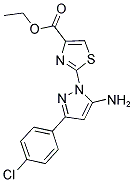 ETHYL 2-[5-AMINO-3-(4-CHLOROPHENYL)-1H-PYRAZOL-1-YL]-1,3-THIAZOLE-4-CARBOXYLATE Struktur