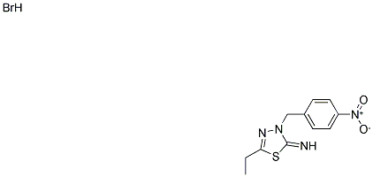 5-ETHYL-3-(4-NITROBENZYL)-1,3,4-THIADIAZOL-2(3H)-IMINE HYDROBROMIDE Struktur