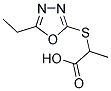 2-[(5-ETHYL-1,3,4-OXADIAZOL-2-YL)SULFANYL]PROPANOIC ACID Struktur