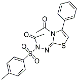 N'-[(2E)-3-ACETYL-4-PHENYL-1,3-THIAZOL-2(3H)-YLIDENE]-N-[(4-METHYLPHENYL)SULFONYL]ACETOHYDRAZIDE Struktur