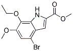 4-BROMO-7-ETHOXY-6-METHOXY-1H-INDOLE-2-CARBOXYLIC ACID METHYL ESTER Struktur