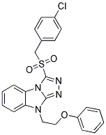 3-(4-CHLORO-PHENYLMETHANESULFONYL)-9-(2-PHENOXY-ETHYL)-9H-BENZO[4,5]IMIDAZO[2,1-C][1,2,4]TRIAZOLE Struktur