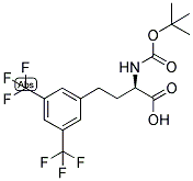 (R)-4-(3,5-BIS-TRIFLUOROMETHYL-PHENYL)-2-TERT-BUTOXYCARBONYLAMINO-BUTYRIC ACID Struktur