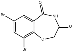 7,9-DIBROMO-BENZO[F][1,4]OXAZEPINE-3,5-DIONE Struktur