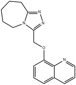 3-(QUINOLIN-8-YLOXYMETHYL)-6,7,8,9-TETRAHYDRO-5H-[1,2,4]TRIAZOLO[4,3-A]AZEPINE Struktur