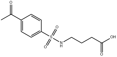 4-[[(4-ACETYLPHENYL)SULFONYL]AMINO]BUTANOIC ACID Struktur