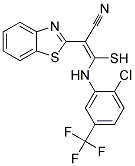 2-BENZOTHIAZOL-2-YL-3-(2-CHLORO-5-TRIFLUOROMETHYL-PHENYLAMINO)-3-MERCAPTO-ACRYLONITRILE Struktur