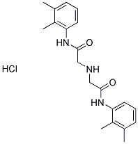 N-(2,3-DIMETHYLPHENYL)-2-([2-[(2,3-DIMETHYLPHENYL)AMINO]-2-OXOETHYL]AMINO)ACETAMIDE HYDROCHLORIDE Struktur