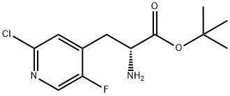 (R)-3-(2'-CHLORO-5'-FLUOROPYRIDYL-4')ALANINE T-BUTYL ESTER Struktur