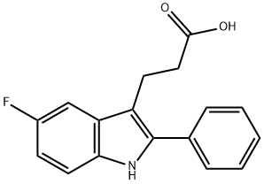 3-(5-FLUORO-2-PHENYL-1H-INDOL-3-YL)PROPANOIC ACID Struktur