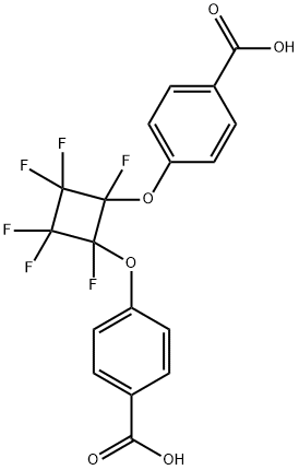 4,4'-[(1,2,3,3,4,4-HEXAFLUOROCYCLOBUTANE-1,2-DIYL)BIS(OXY)]DIBENZOIC ACID Struktur