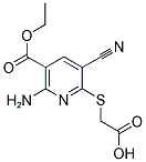 {[6-AMINO-3-CYANO-5-(ETHOXYCARBONYL)PYRIDIN-2-YL]THIO}ACETIC ACID, , 結構式