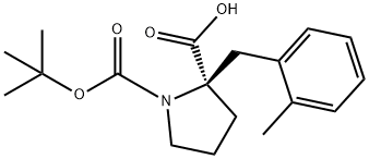 BOC-(R)-ALPHA-(2-METHYLBENZYL)-PROLINE Struktur