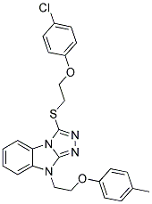 3-[2-(4-CHLORO-PHENOXY)-ETHYLSULFANYL]-9-(2-P-TOLYLOXY-ETHYL)-9H-BENZO[4,5]IMIDAZO[2,1-C][1,2,4]TRIAZOLE Struktur