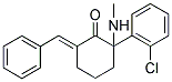 6-BENZYLIDENE-2-(2-CHLORO-PHENYL)-2-METHYLAMINO-CYCLOHEXANONE Struktur