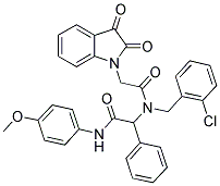 N-(2-CHLOROBENZYL)-2-(2,3-DIOXOINDOLIN-1-YL)-N-(2-(4-METHOXYPHENYLAMINO)-2-OXO-1-PHENYLETHYL)ACETAMIDE Struktur