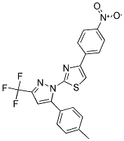 2-[5-(4-METHYLPHENYL)-3-(TRIFLUOROMETHYL)-1H-PYRAZOL-1-YL]-4-(4-NITROPHENYL)-1,3-THIAZOLE Struktur