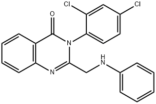 3-(2,4-DICHLORO-PHENYL)-2-PHENYLAMINOMETHYL-3H-QUINAZOLIN-4-ONE Struktur