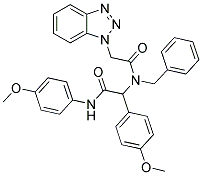 2-(2-(1H-BENZO[D][1,2,3]TRIAZOL-1-YL)-N-BENZYLACETAMIDO)-N,2-BIS(4-METHOXYPHENYL)ACETAMIDE Struktur