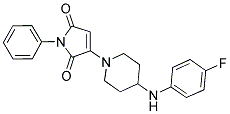 3-{4-[(4-FLUOROPHENYL)AMINO]PIPERIDIN-1-YL}-1-PHENYL-1H-PYRROLE-2,5-DIONE Struktur