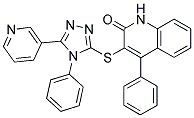 4-PHENYL-3-(4-PHENYL-5-(PYRIDIN-3-YL)-4H-1,2,4-TRIAZOL-3-YLTHIO)QUINOLIN-2(1H)-ONE Struktur