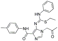 (Z)-ETHYL N'-1-(2-OXOPROPYL)-4-(P-TOLYLCARBAMOYL)-1H-IMIDAZOL-5-YL-N-PHENYLCARBAMIMIDOTHIOATE Struktur