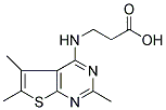 3-(2,5,6-TRIMETHYL-THIENO[2,3-D]PYRIMIDIN-4-YLAMINO)-PROPIONIC ACID Struktur