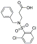 3-(BENZYL[(2,6-DICHLOROPHENYL)SULFONYL]AMINO)PROPANOIC ACID Struktur