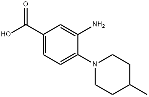 3-AMINO-4-(4-METHYL-PIPERIDIN-1-YL)-BENZOIC ACID Struktur