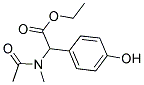 (ACETYL-METHYL-AMINO)-(4-HYDROXY-PHENYL)-ACETIC ACID ETHYL ESTER Struktur