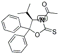 (R)-3-ACETYL-4-ISOPROPYL-5,5-DIPHENYLOXAZOLIDINE-2-THIONE Struktur