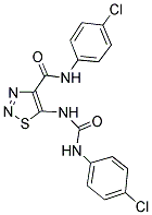 N-(4-CHLOROPHENYL)-5-({[(4-CHLOROPHENYL)AMINO]CARBONYL}AMINO)-1,2,3-THIADIAZOLE-4-CARBOXAMIDE Struktur