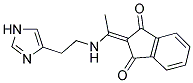 2-(1-{[2-(1H-IMIDAZOL-4-YL)ETHYL]AMINO}ETHYLIDENE)-1H-INDENE-1,3(2H)-DIONE Struktur