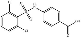 4-([(2,6-DICHLOROPHENYL)SULFONYL]AMINO)BENZOIC ACID Struktur