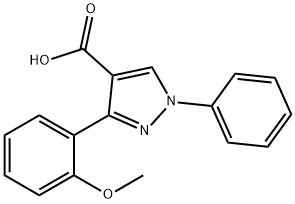 3-(2-METHOXYPHENYL)-1-PHENYL-1H-PYRAZOLE-4-CARBOXYLIC ACID Struktur