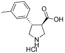 (TRANS)-4-(3-METHYL-PHENYL)-PYRROLIDINE-3-CARBOXYLIC ACID-HCL Struktur