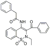 N-(3-BENZOYL-2-ETHYL-1,1-DIOXO-1,2-DIHYDRO-1LAMBDA~6~,2-BENZOTHIAZIN-4-YL)-2-PHENYLACETAMIDE Struktur