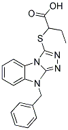 2-(9-BENZYL-9H-BENZO[4,5]IMIDAZO[2,1-C][1,2,4]TRIAZOL-3-YLSULFANYL)-BUTYRIC ACID Struktur