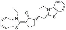 2-[3-ETHYL-1,3-BENZOTHIAZOL-2(3H)-YLIDENE]-5-((E)-2-[3-ETHYL-1,3-BENZOTHIAZOL-2(3H)-YLIDENE]ETHYLIDENE)CYCLOPENTANONE Struktur