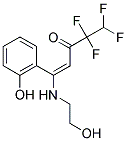 (1E)-4,4,5,5-TETRAFLUORO-1-[(2-HYDROXYETHYL)AMINO]-1-(2-HYDROXYPHENYL)PENT-1-EN-3-ONE Struktur