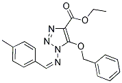 ETHYL 5-(BENZYLOXY)-1-{[(1Z)-(4-METHYLPHENYL)METHYLENE]AMINO}-1H-1,2,3-TRIAZOLE-4-CARBOXYLATE Struktur