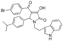 1-(2-(1H-INDOL-3-YL)ETHYL)-4-(4-BROMOBENZOYL)-3-HYDROXY-5-(4-ISOPROPYLPHENYL)-1H-PYRROL-2(5H)-ONE Struktur