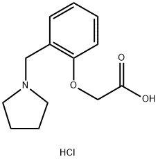 [2-(PYRROLIDIN-1-YLMETHYL)PHENOXY]-ACETIC ACID HYDROCHLORIDE Struktur